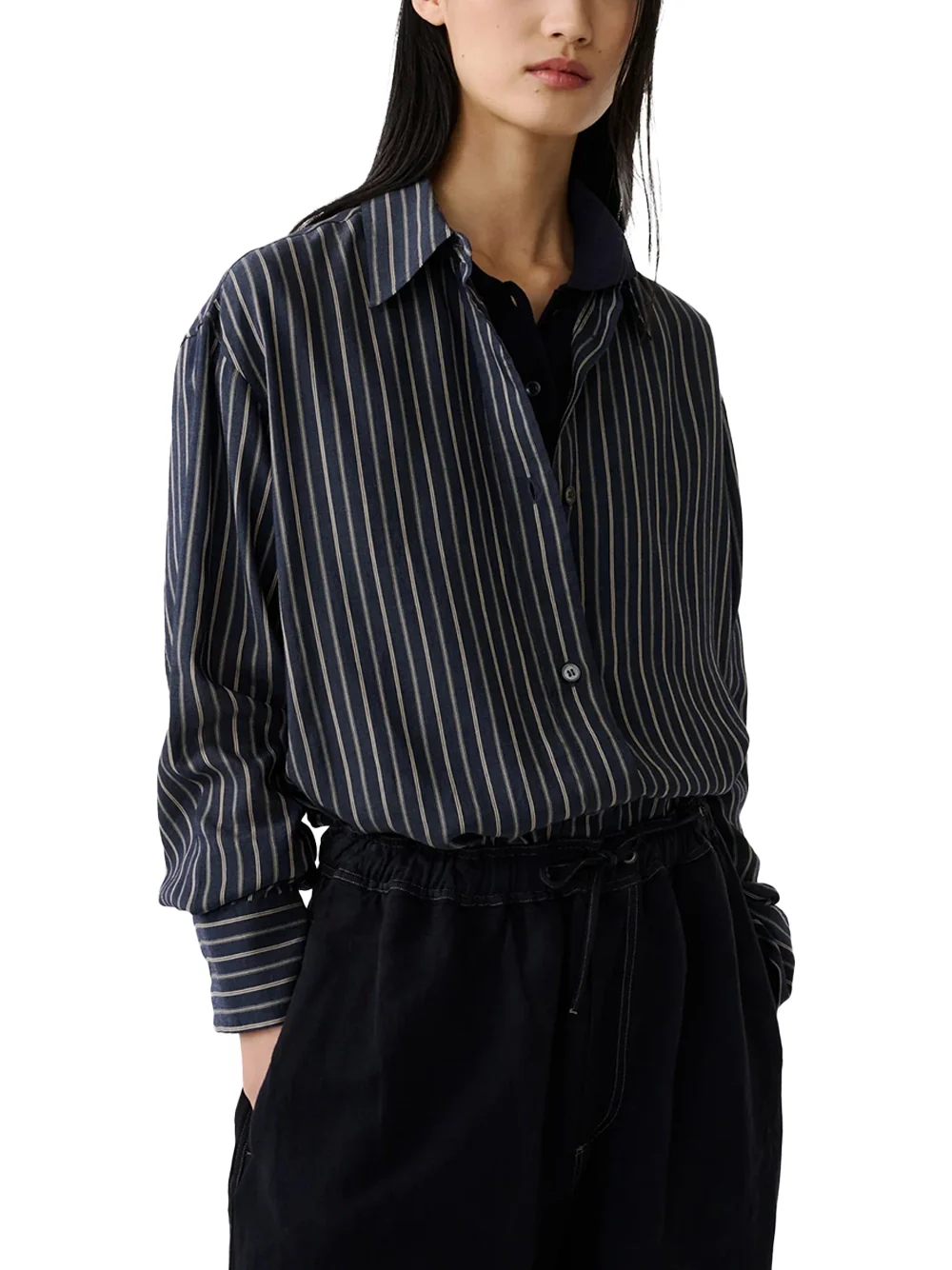 Studio Nicholson Rouen Shirt Indigo Stripe - Image 6