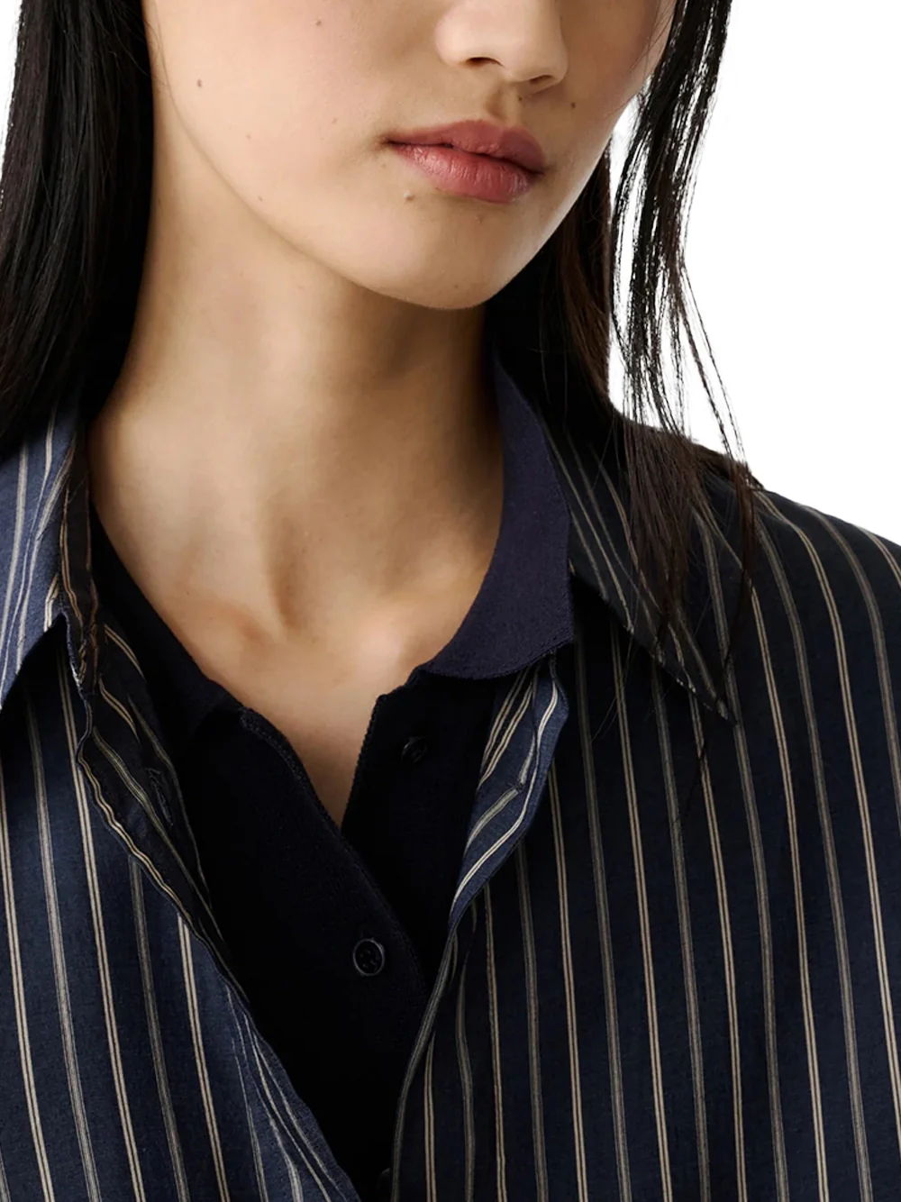 Studio Nicholson Rouen Shirt Indigo Stripe - Image 7