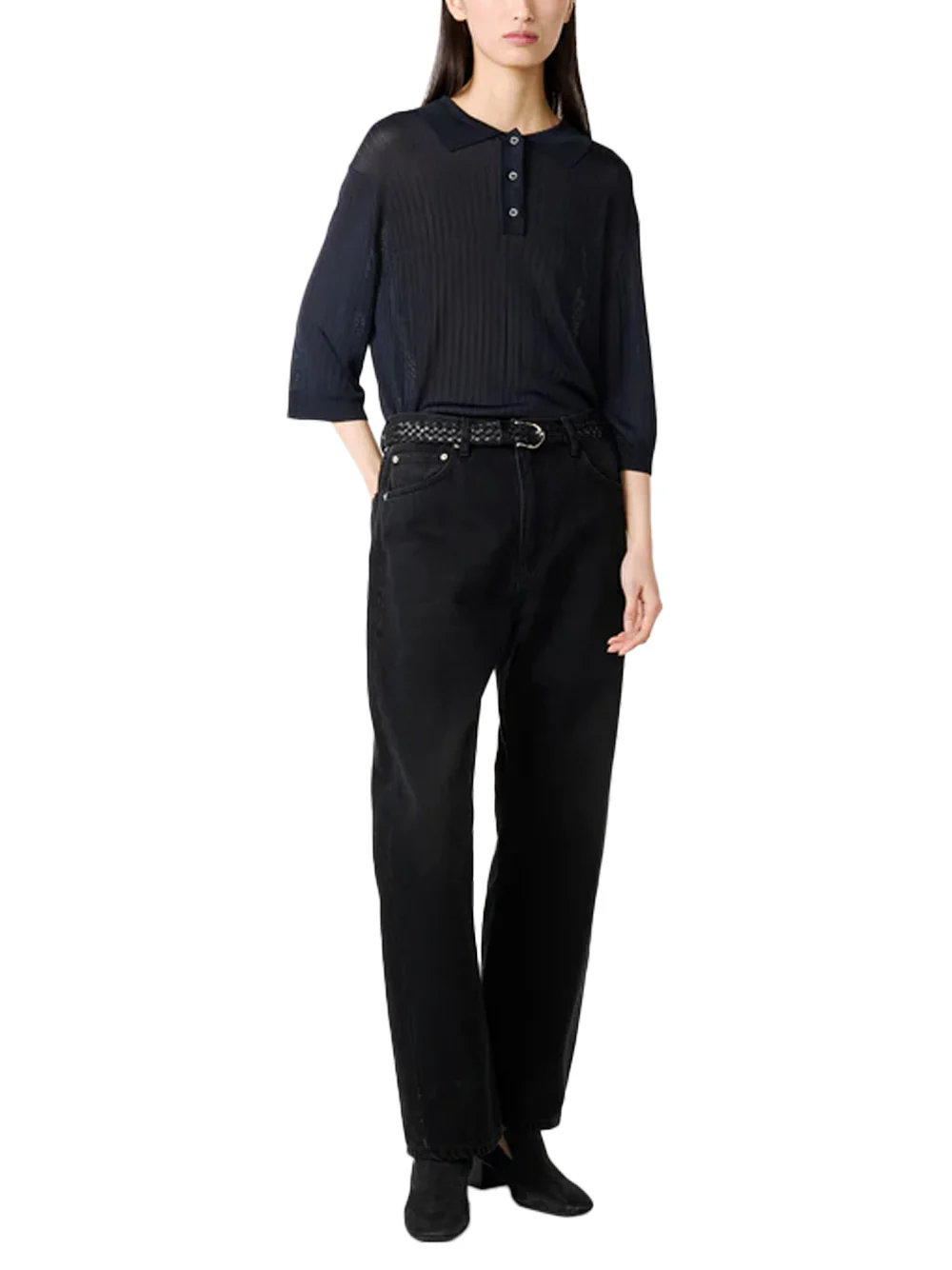 Studio Nicholson Denjo Denim Pant Washed black - Image 3
