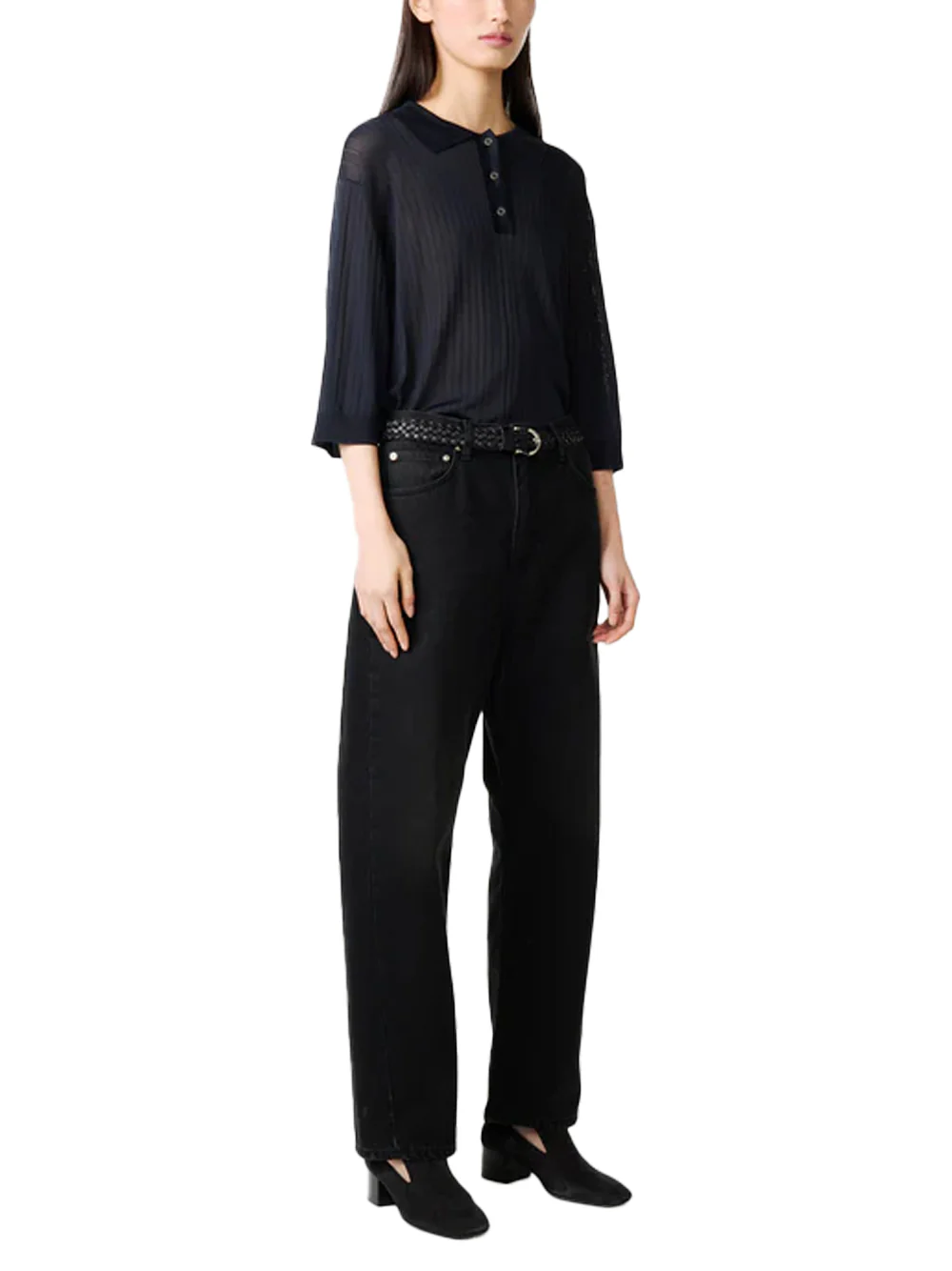 Studio Nicholson Denjo Denim Pant Washed black - Image 4