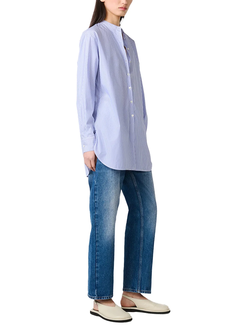 Studio Nicholson Denjo Denim Pant Worn wash indigo - Image 4