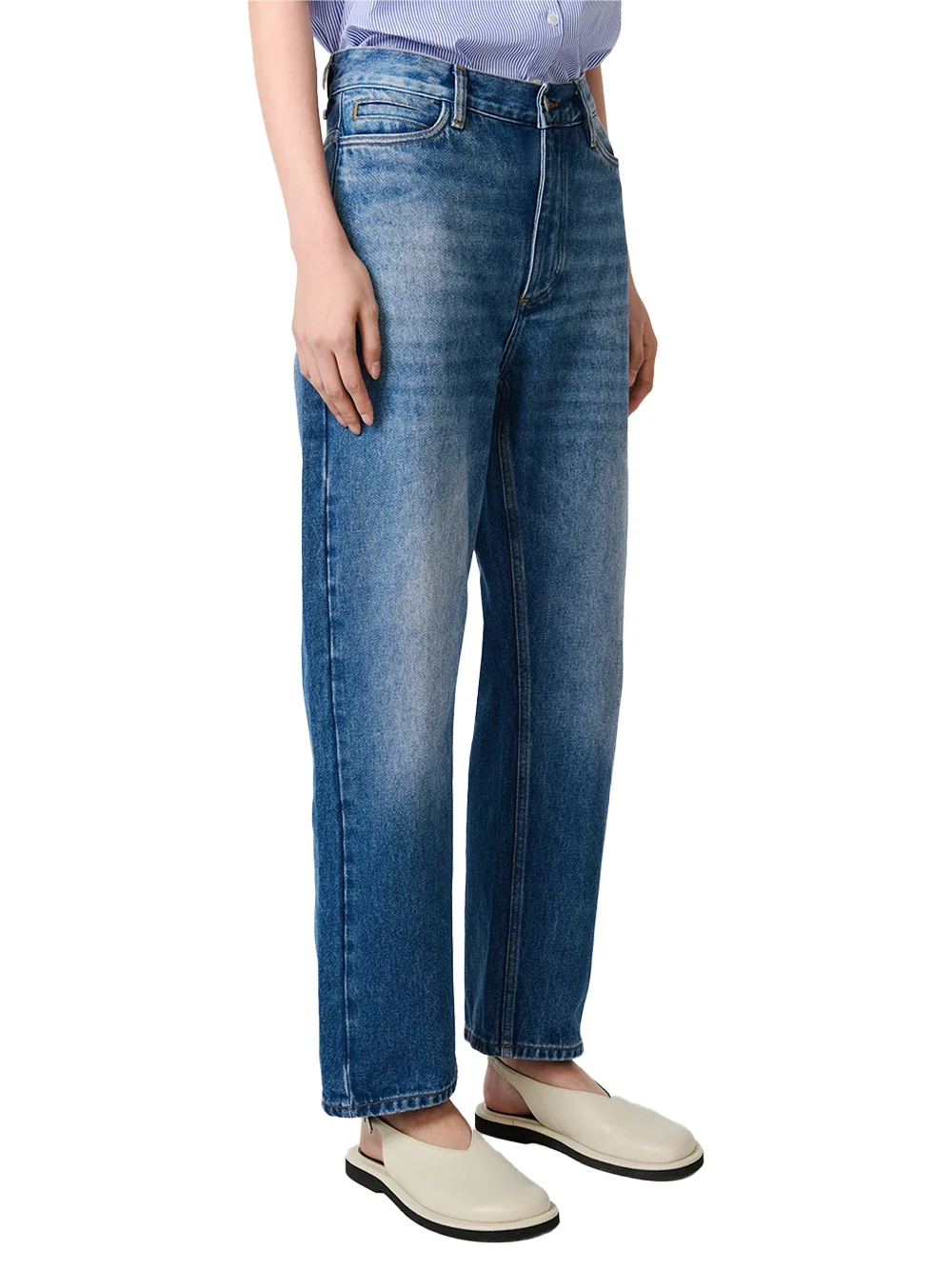 Studio Nicholson Denjo Denim Pant Worn wash indigo - Image 5