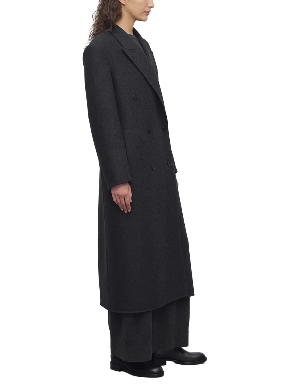 The Row Hariet Coat Dark Charcoal - Image 5