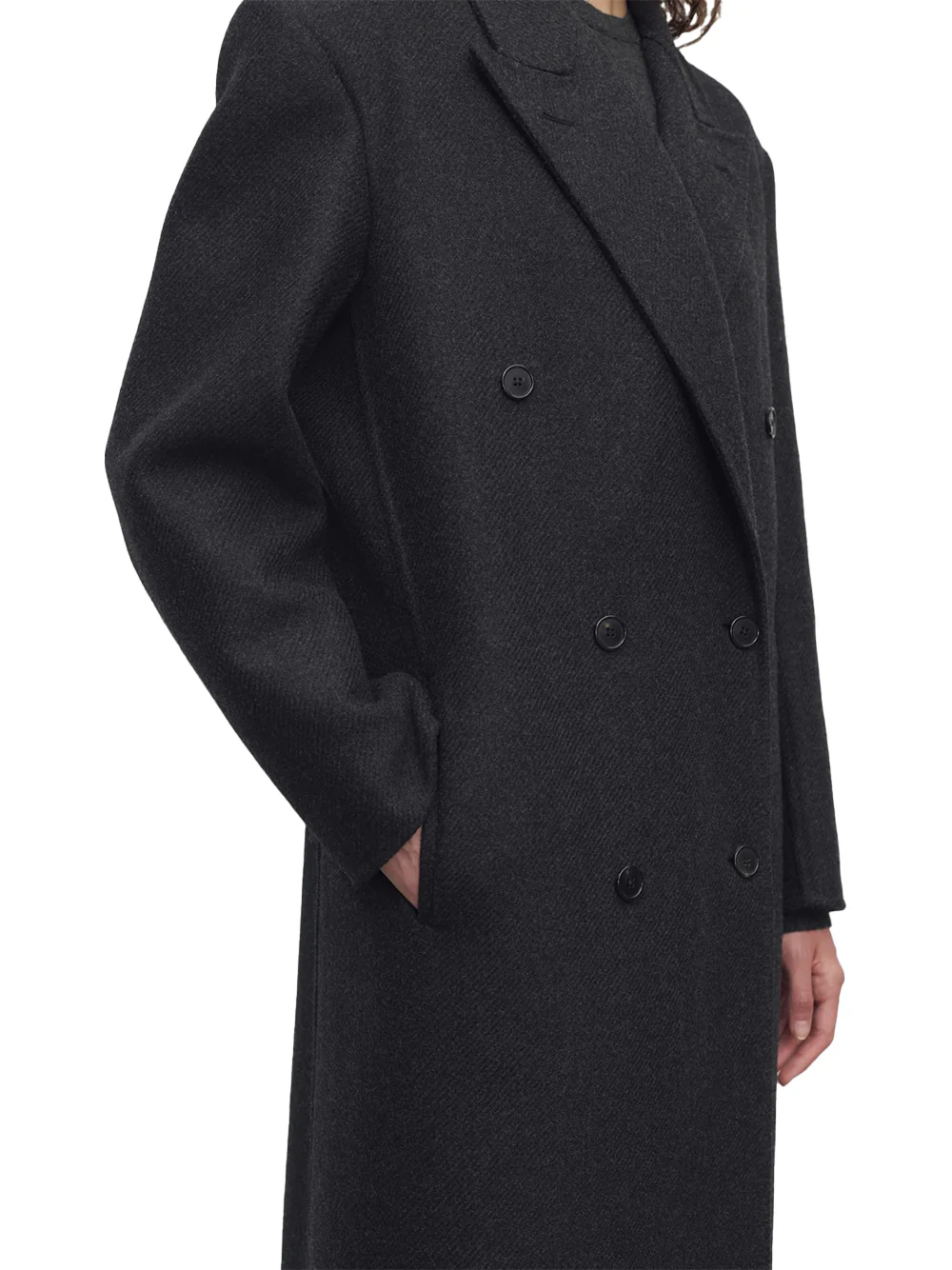 The Row Hariet Coat Dark Charcoal - Image 6