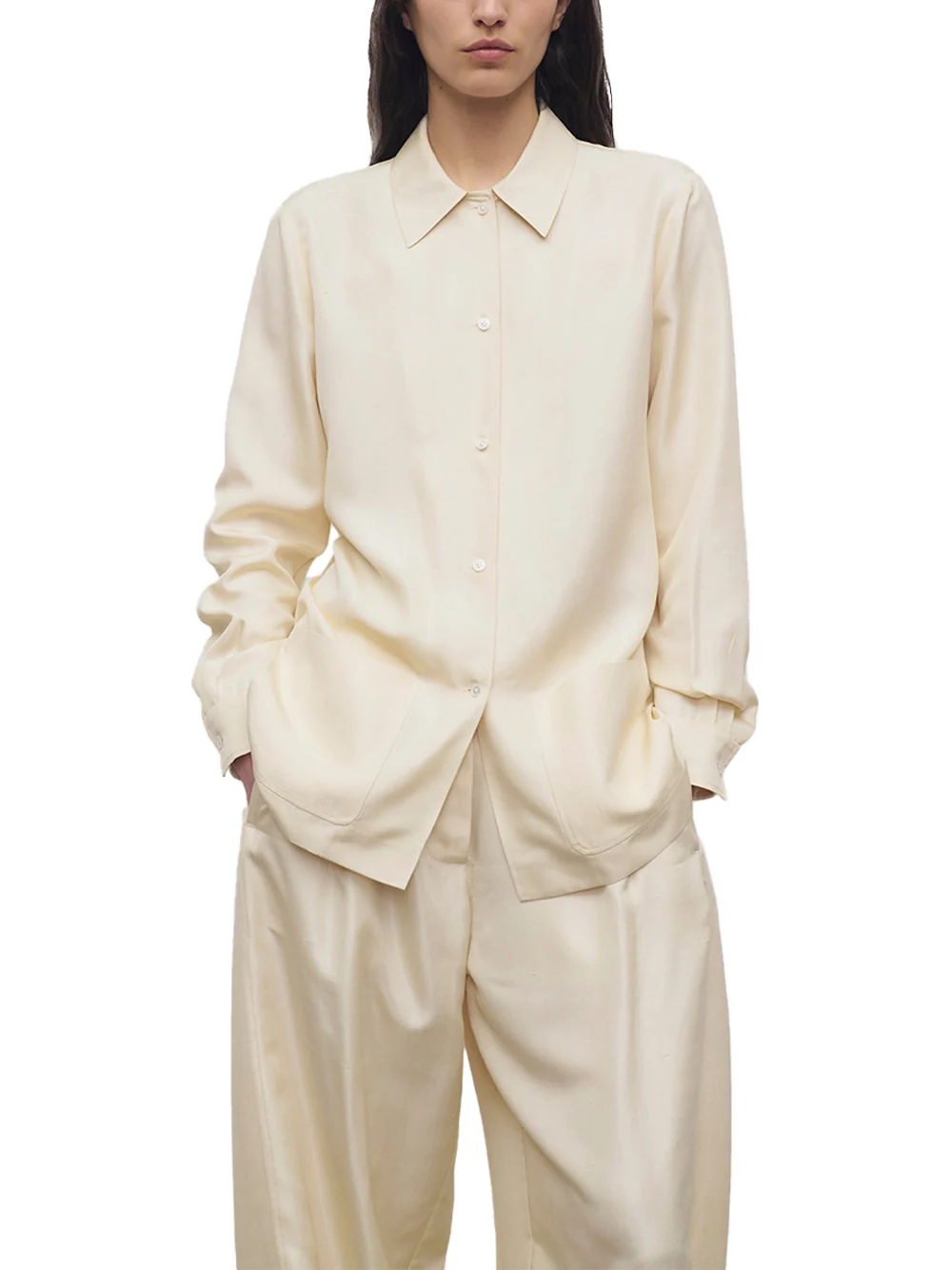 The Row Lucetta Shirt Vanilla - Image 4