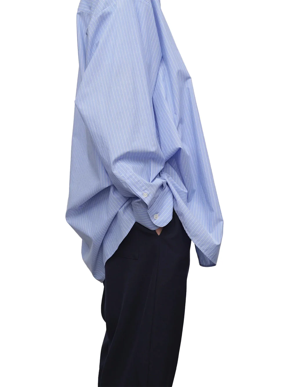 The Row Luka Shirt Blue White - Image 4