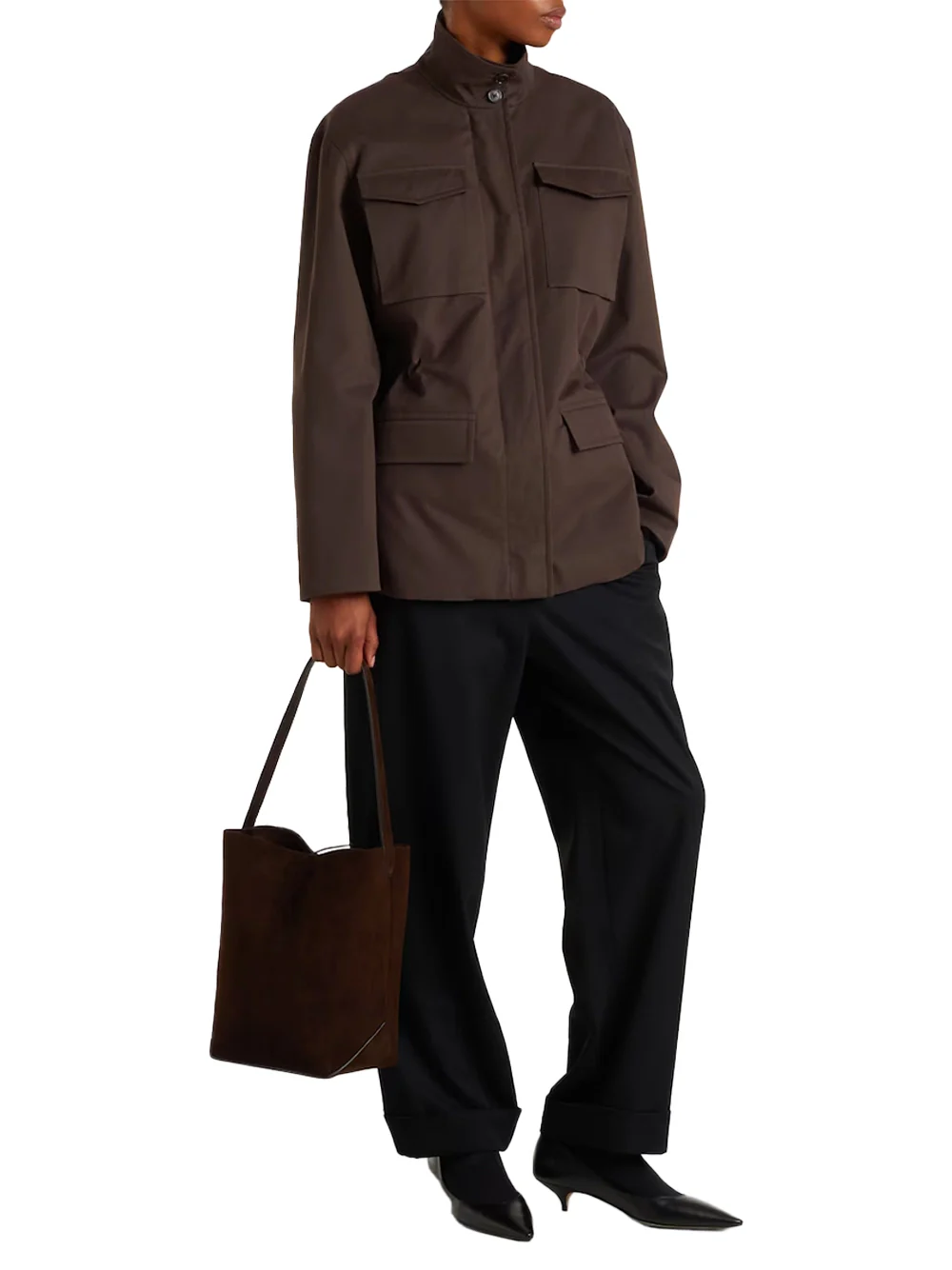 The Row Medium Park Tote Bag Mocha - Image 2
