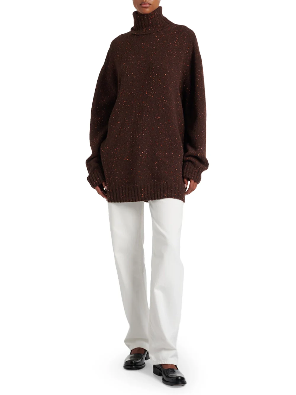 The Row Mirai Turtleneck Sweater Brown Saffron - Image 3