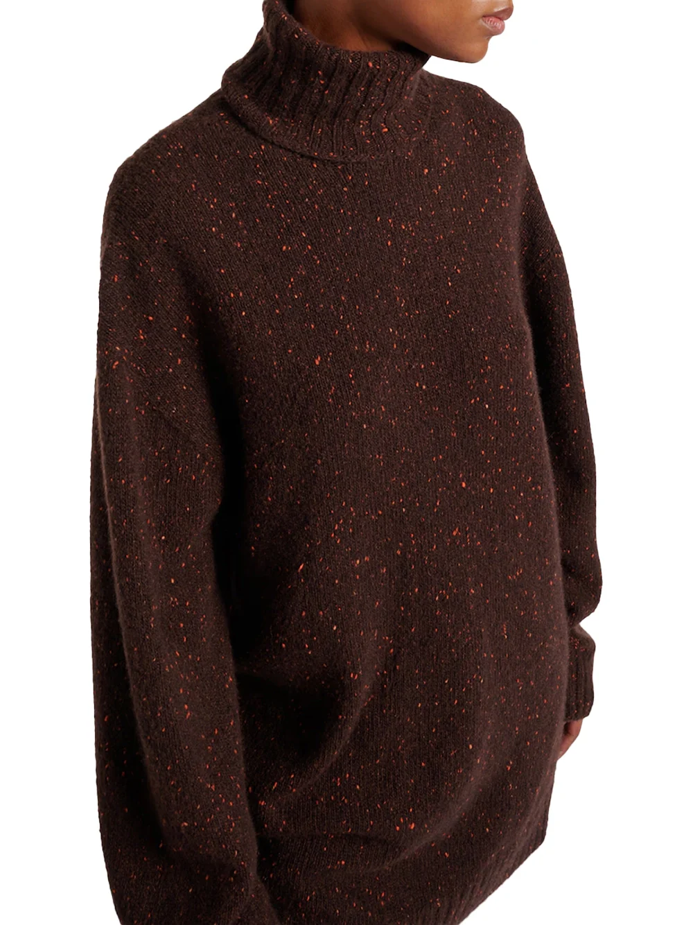 The Row Mirai Turtleneck Sweater Brown Saffron - Image 4