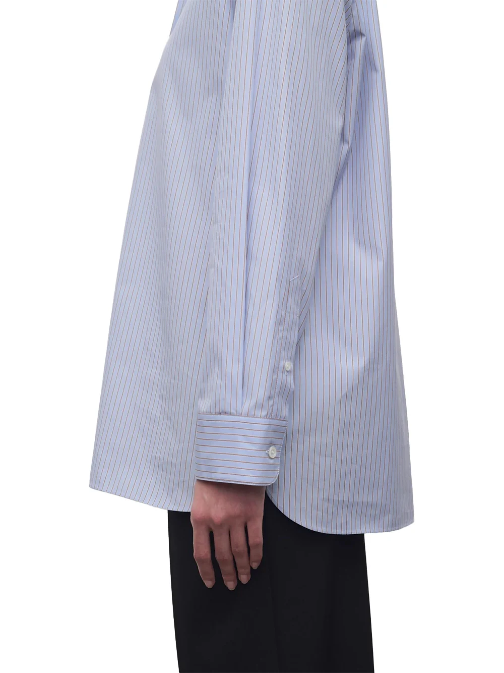 The Row Sisilia Shirt Light Lavander / Brown - Image 5