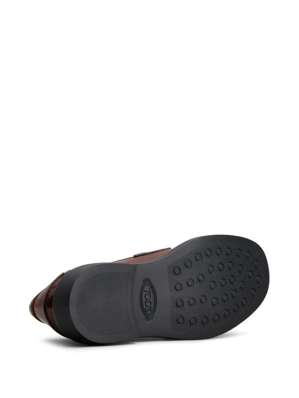 Tod's Logo Plaque Leather Loafers Brown - Image 8