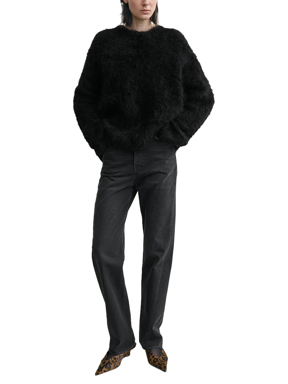 Toteme Boxy Alpaca Jumper Black - Image 3