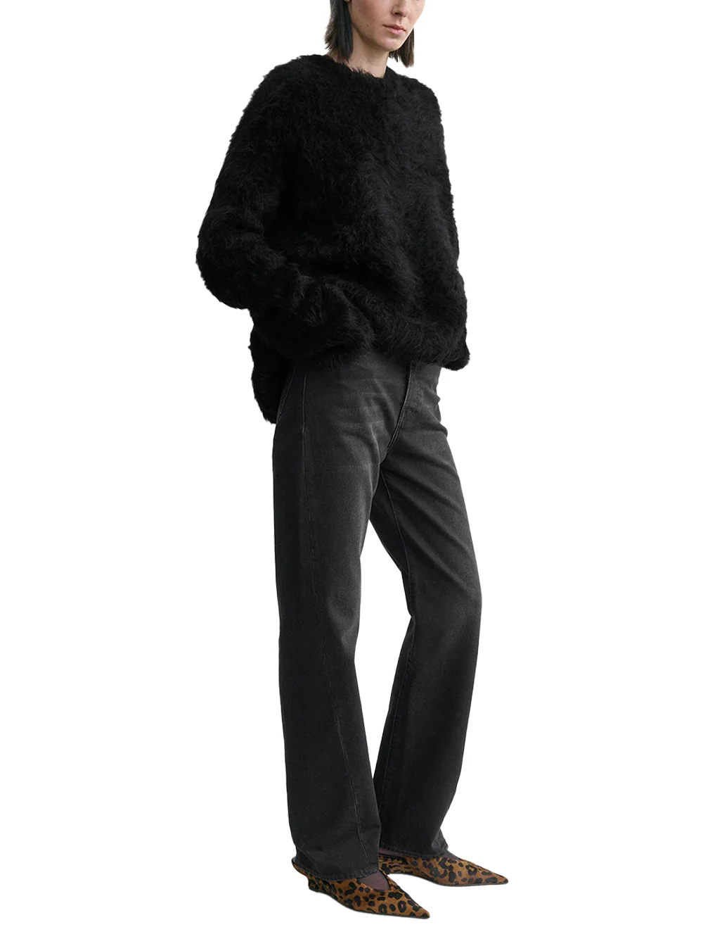 Toteme Boxy Alpaca Jumper Black - Image 4