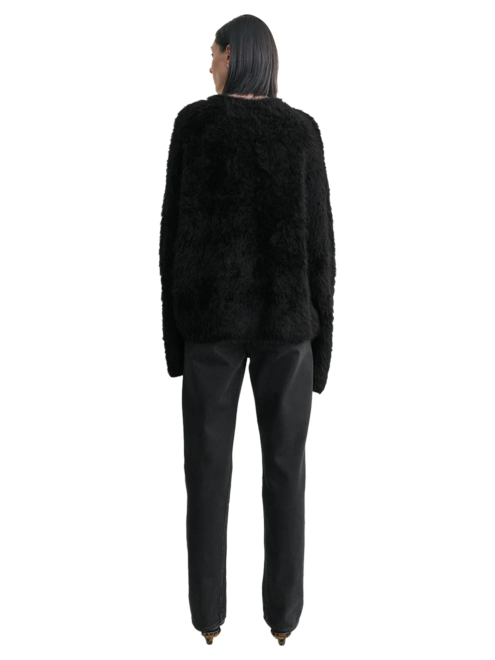 Toteme Boxy Alpaca Jumper Black - Image 6