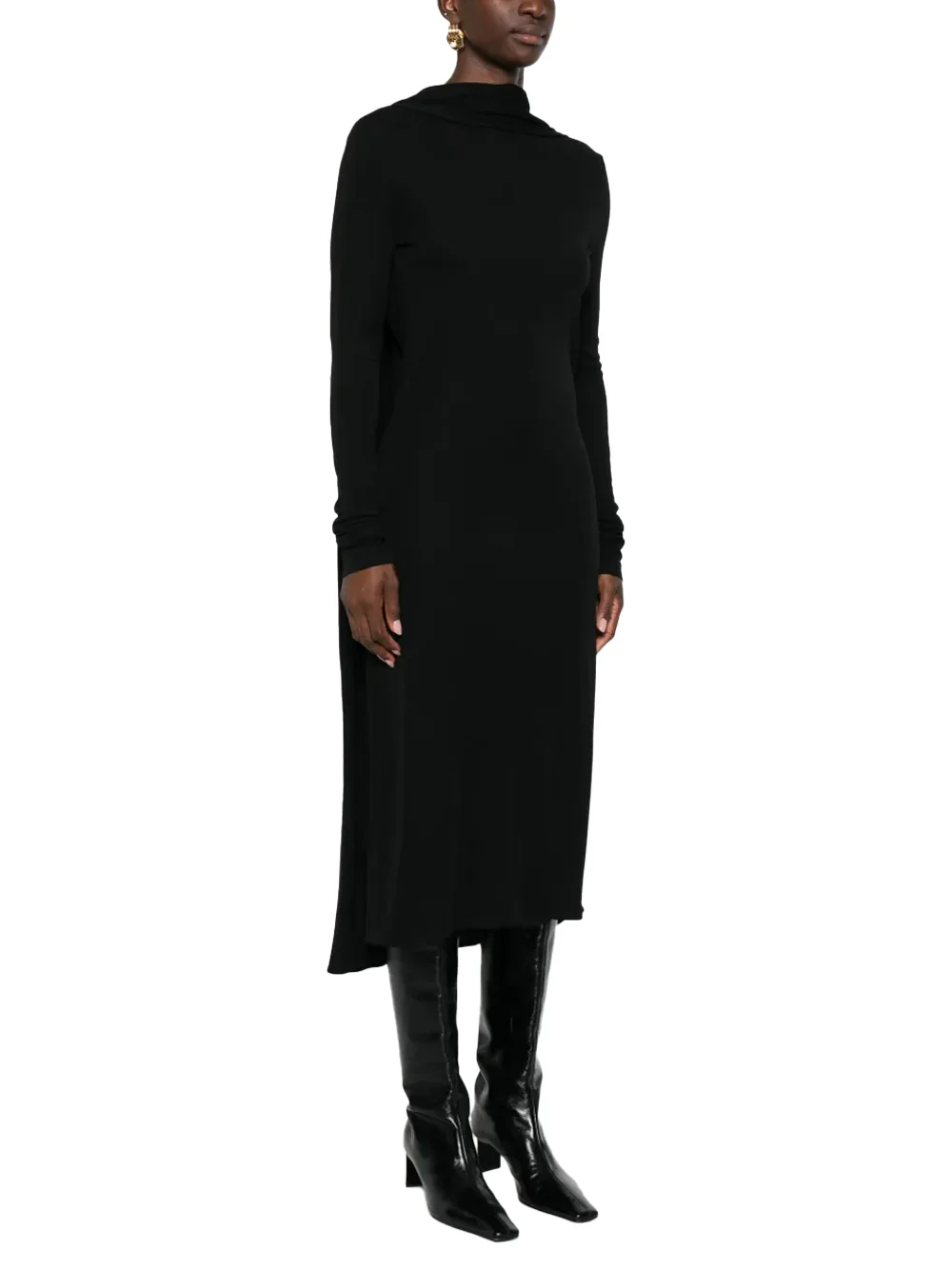 Toteme Cocoon Cape Dress Black - Image 3