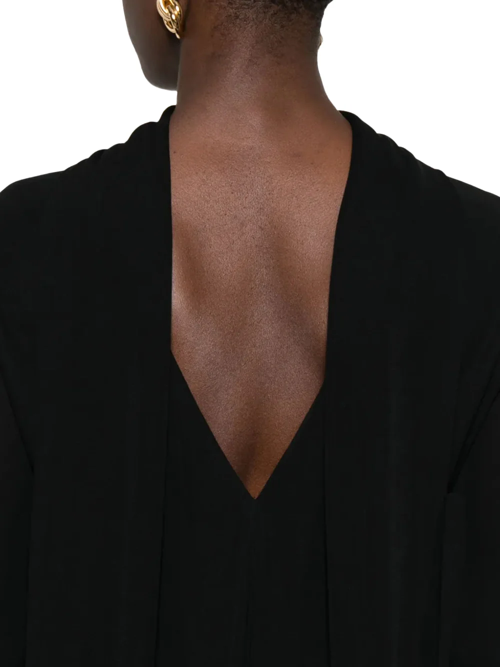 Toteme Cocoon Cape Dress Black - Image 5