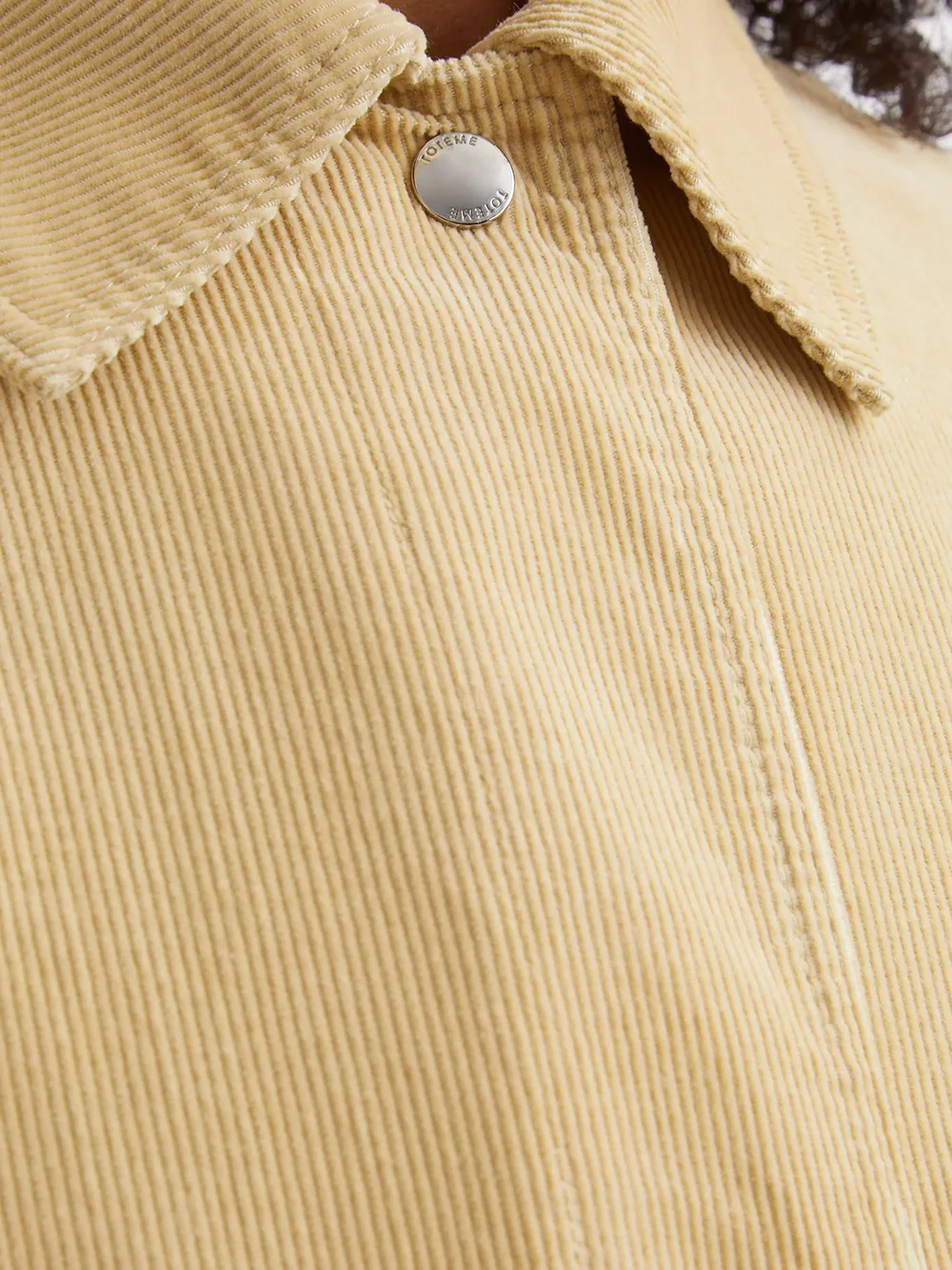 Toteme Cord Overshirt Jacket Beige - Image 5