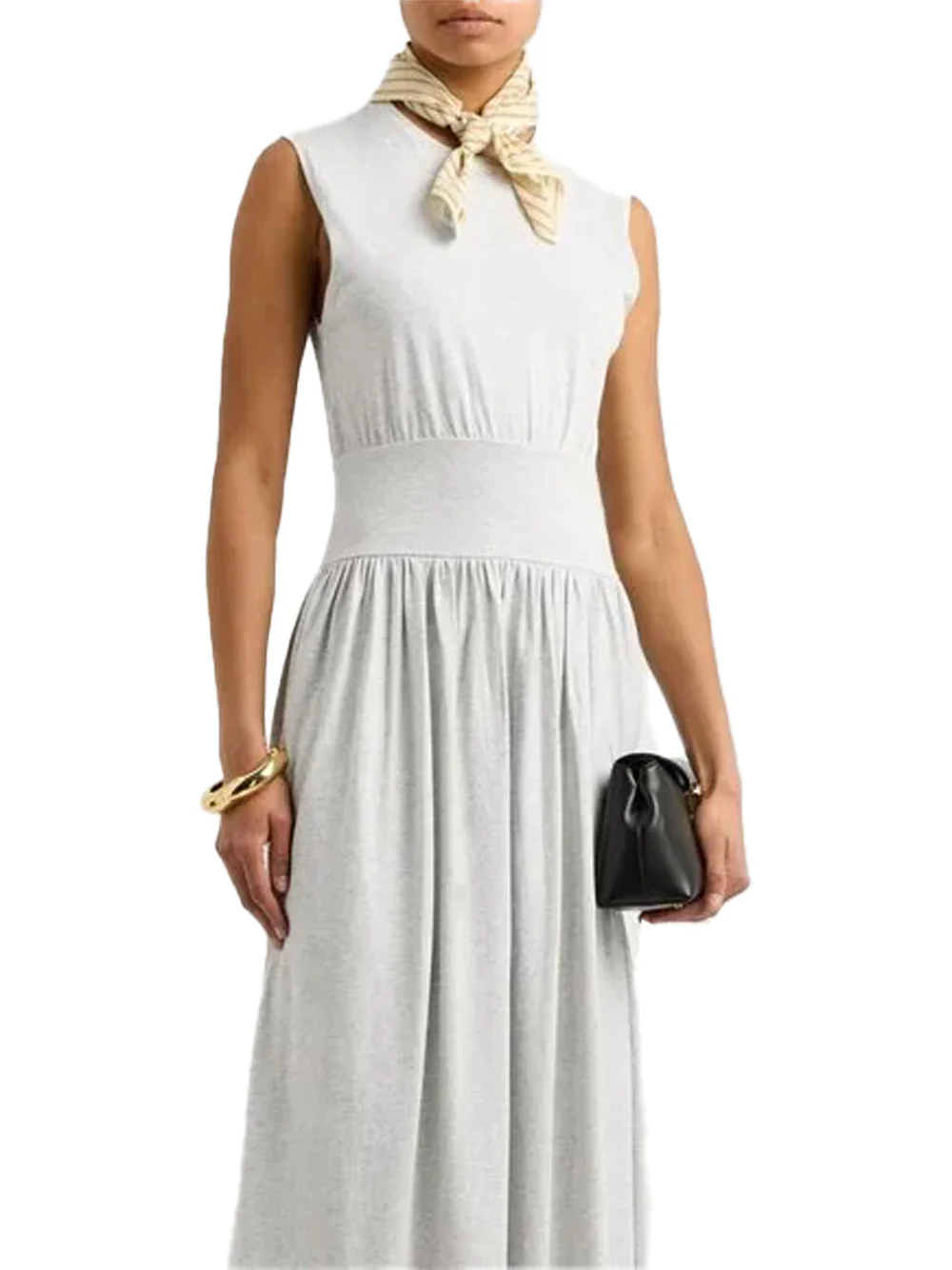 Toteme cotton tea dress P.grey melange - Image 3