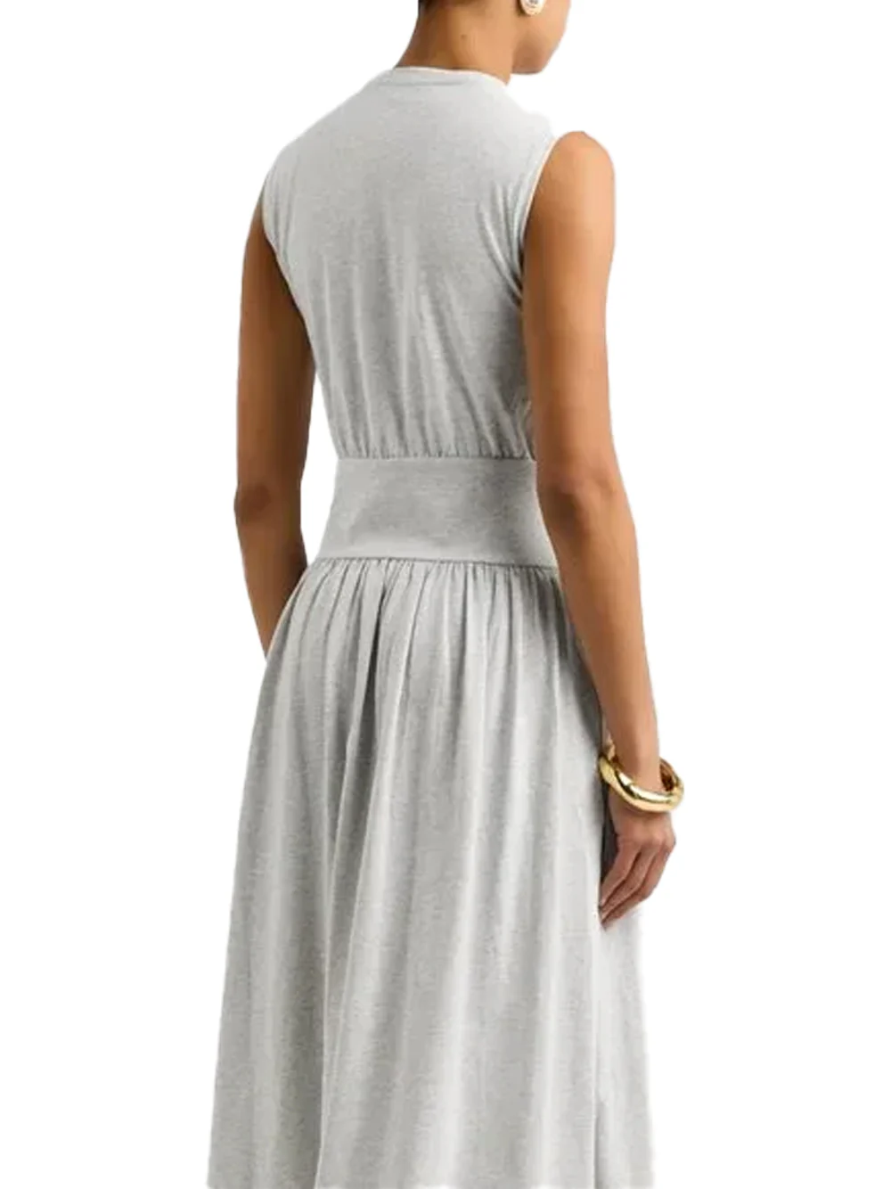 Toteme cotton tea dress P.grey melange - Image 5