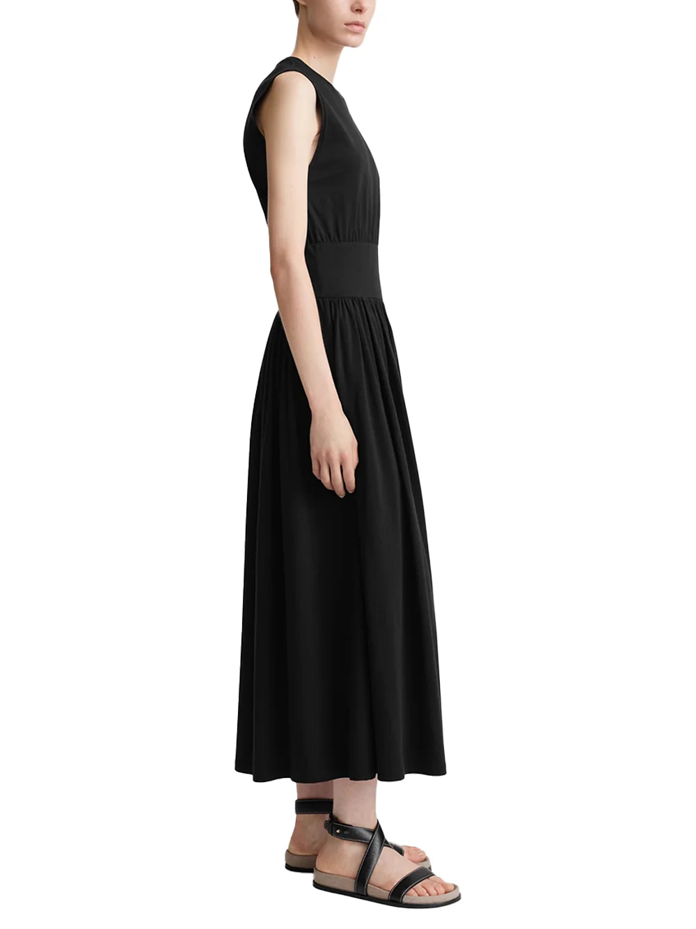 Toteme cotton Sleeveless cotton tee dress black - Image 3