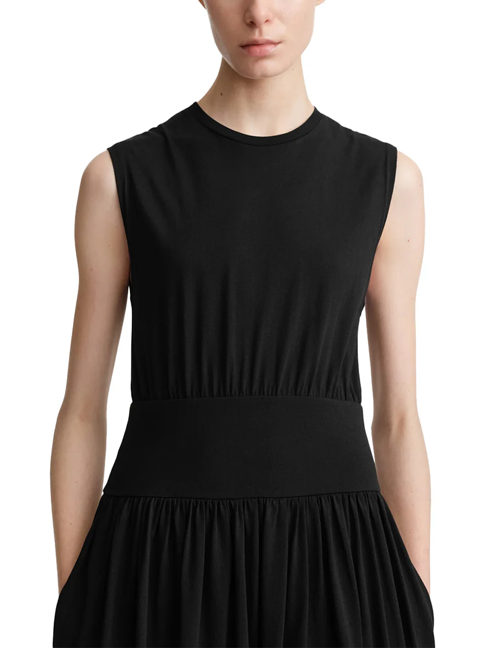 Toteme cotton Sleeveless cotton tee dress black - Image 6