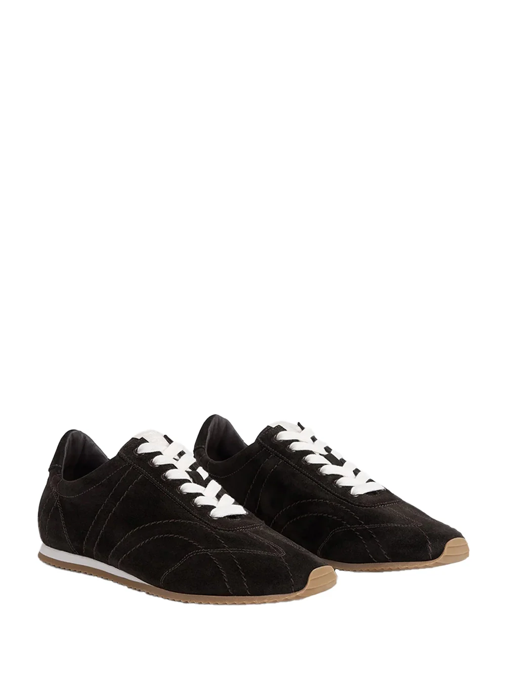 Toteme Flex Suede Sneakers Umber - Image 4