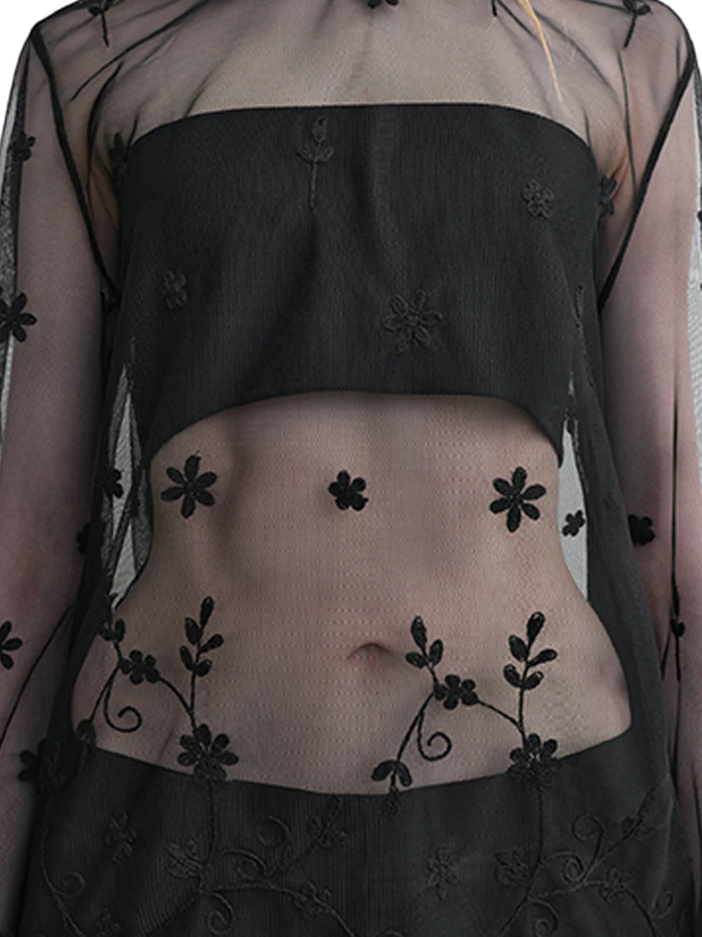 Toteme Floral Tulle Blouse Black - Image 5