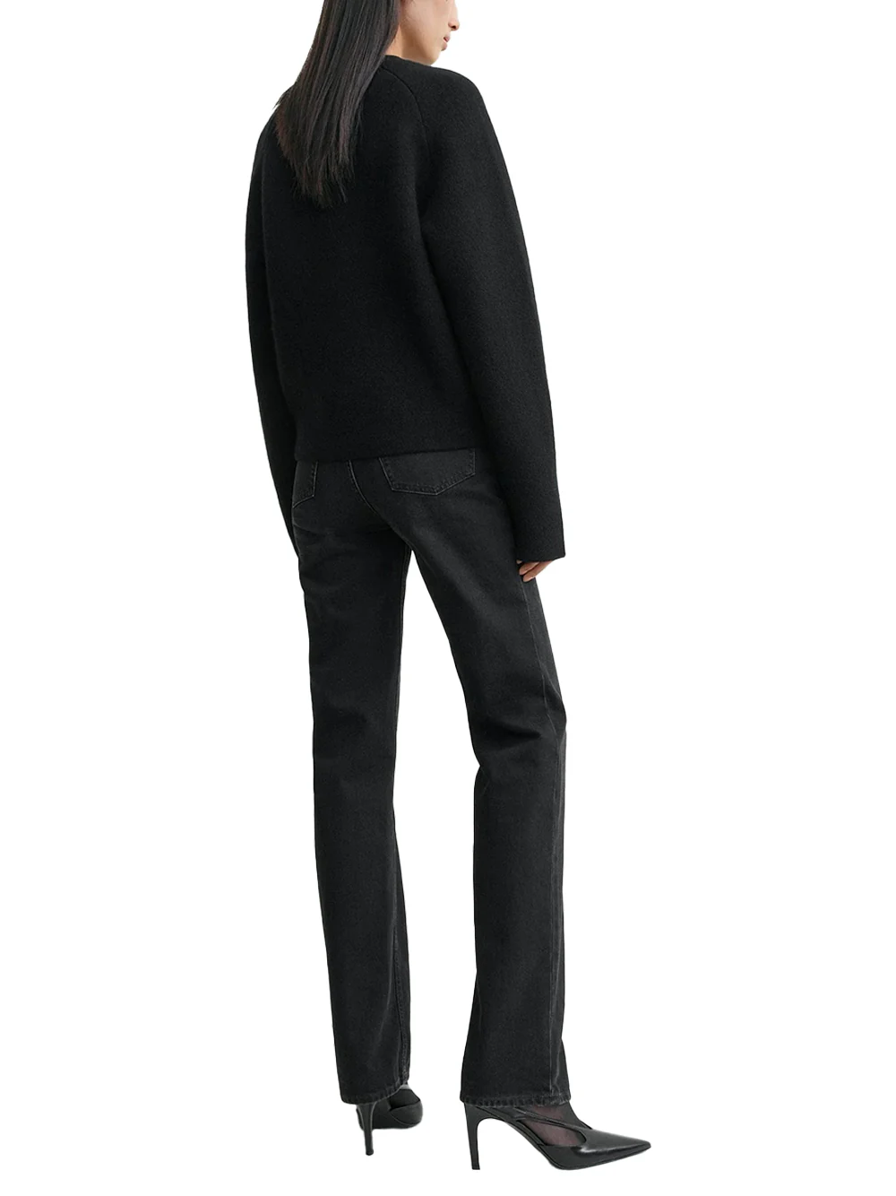 Toteme Hammered Button Cardigan Black - Image 6