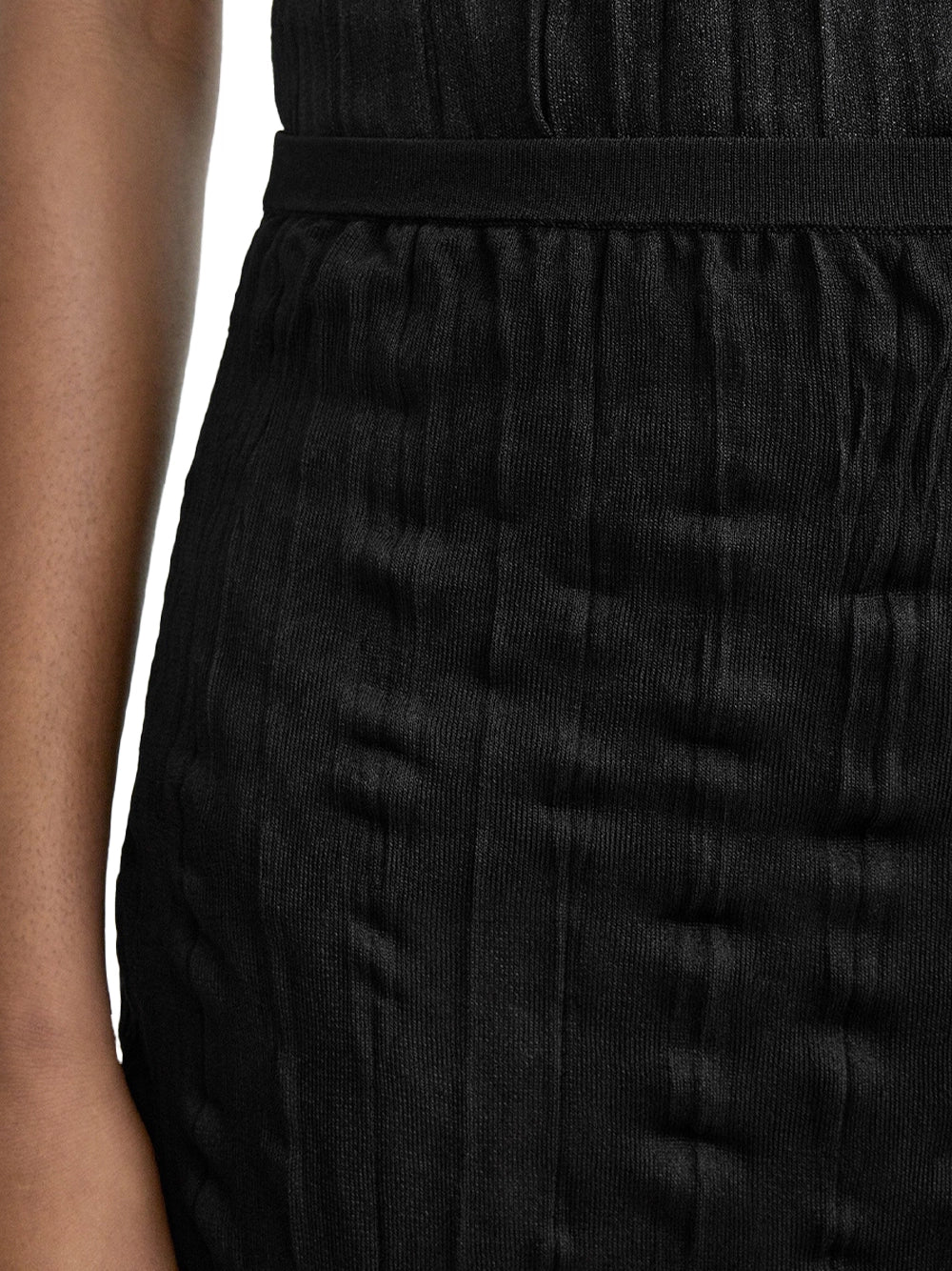 Toteme Crinkled Knit Skirt Black - Image 5
