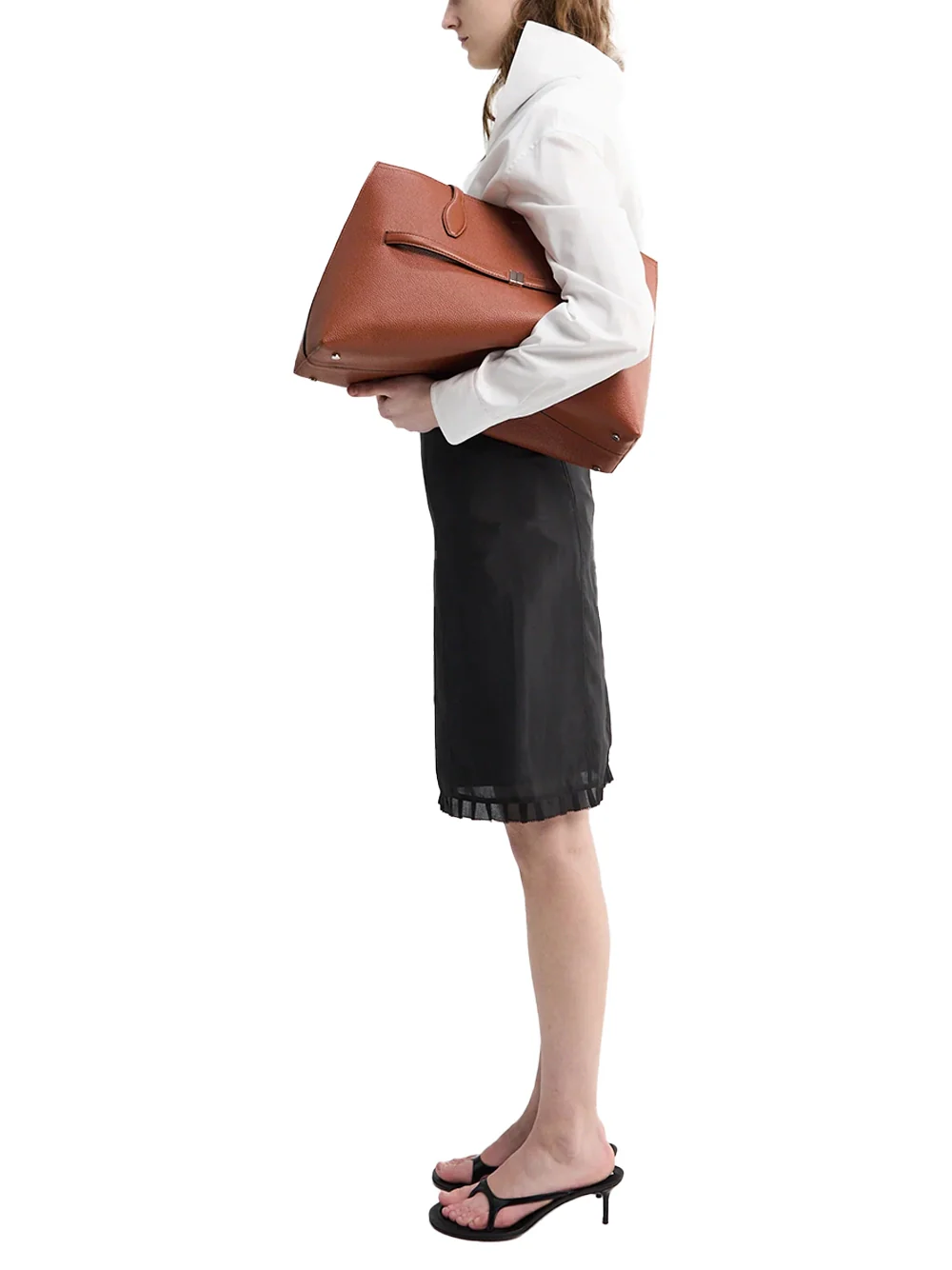 Toteme Leather Lounge Tote Sienna - Image 2