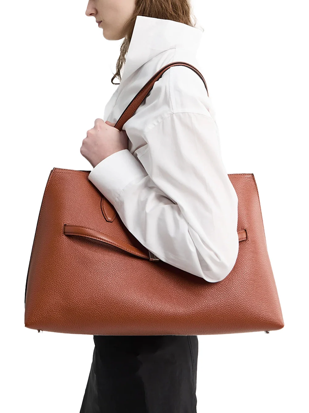 Toteme Leather Lounge Tote Sienna - Image 4