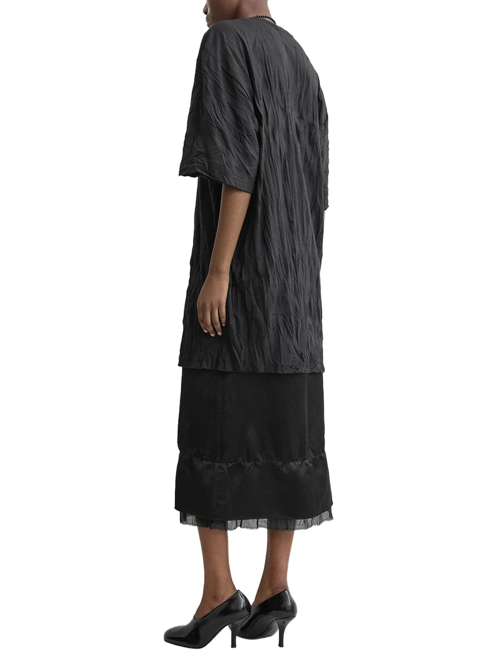 Toteme Relaxed Tee Dress Black - Image 5