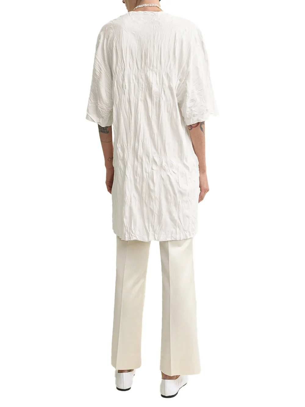 Toteme Relaxed Tee Dress White - Image 5