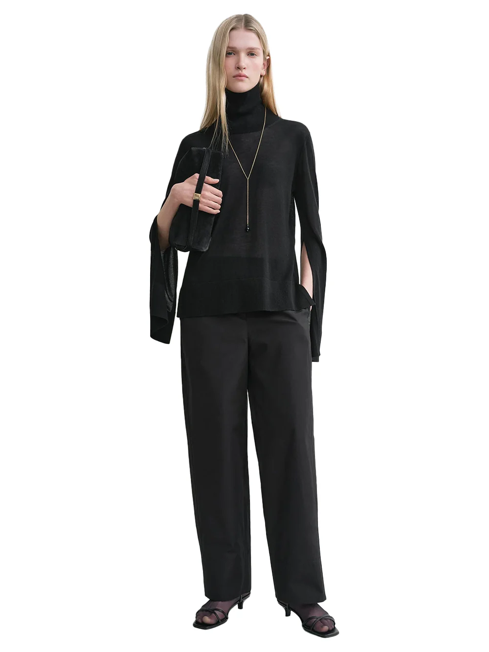 Toteme S. Sleeve Turtleneck Black - Image 3