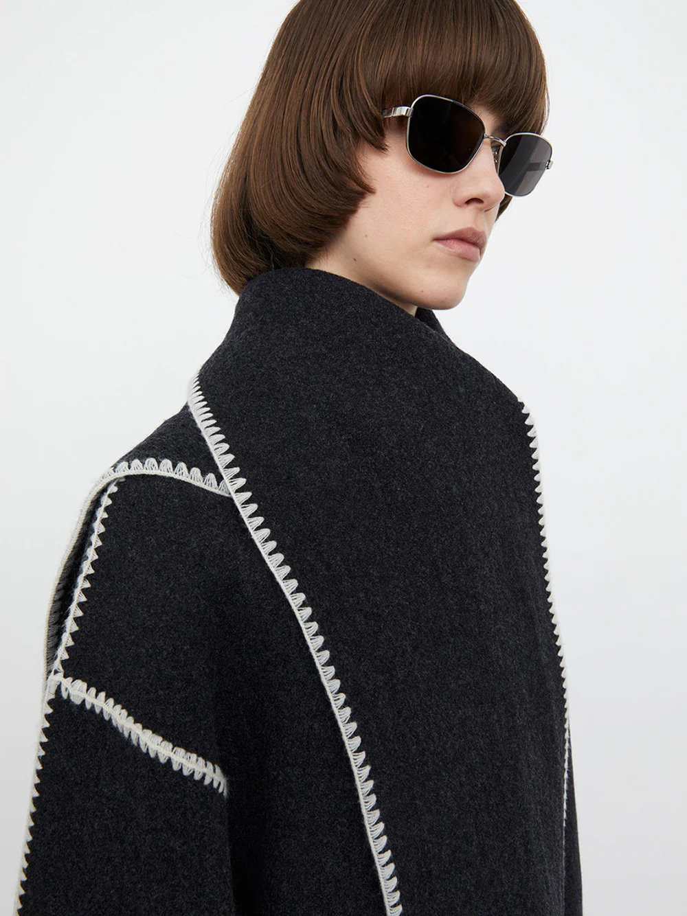 Toteme Scarf Jacket Dark Grey - Image 4