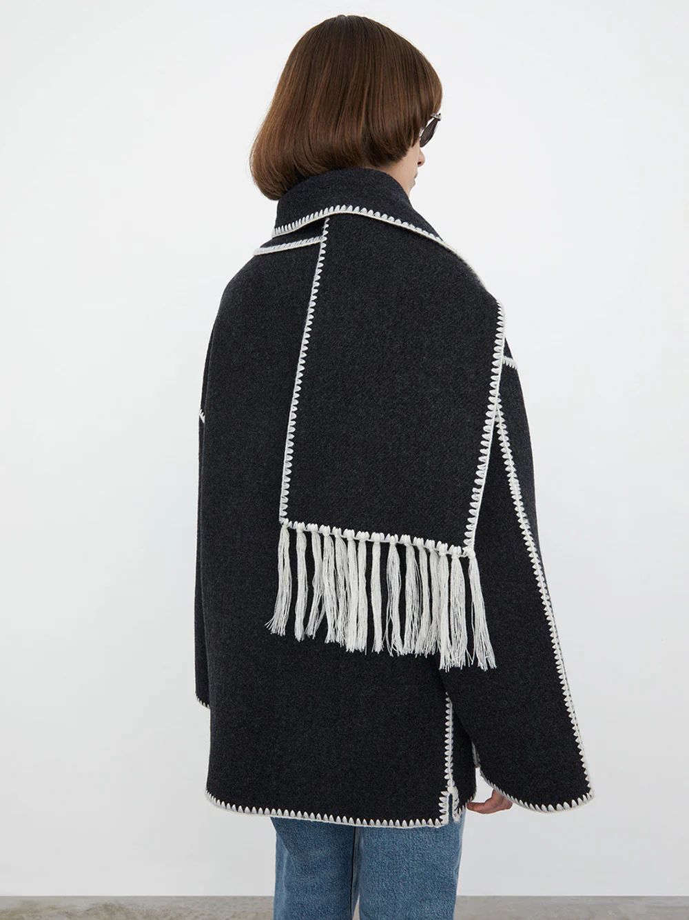 Toteme Scarf Jacket Dark Grey - Image 5