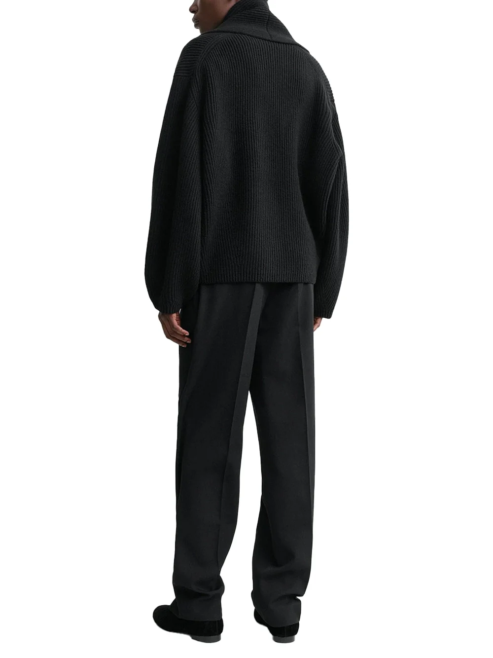 TOTEME Shawl-Lapel Cardigan Black - Image 5