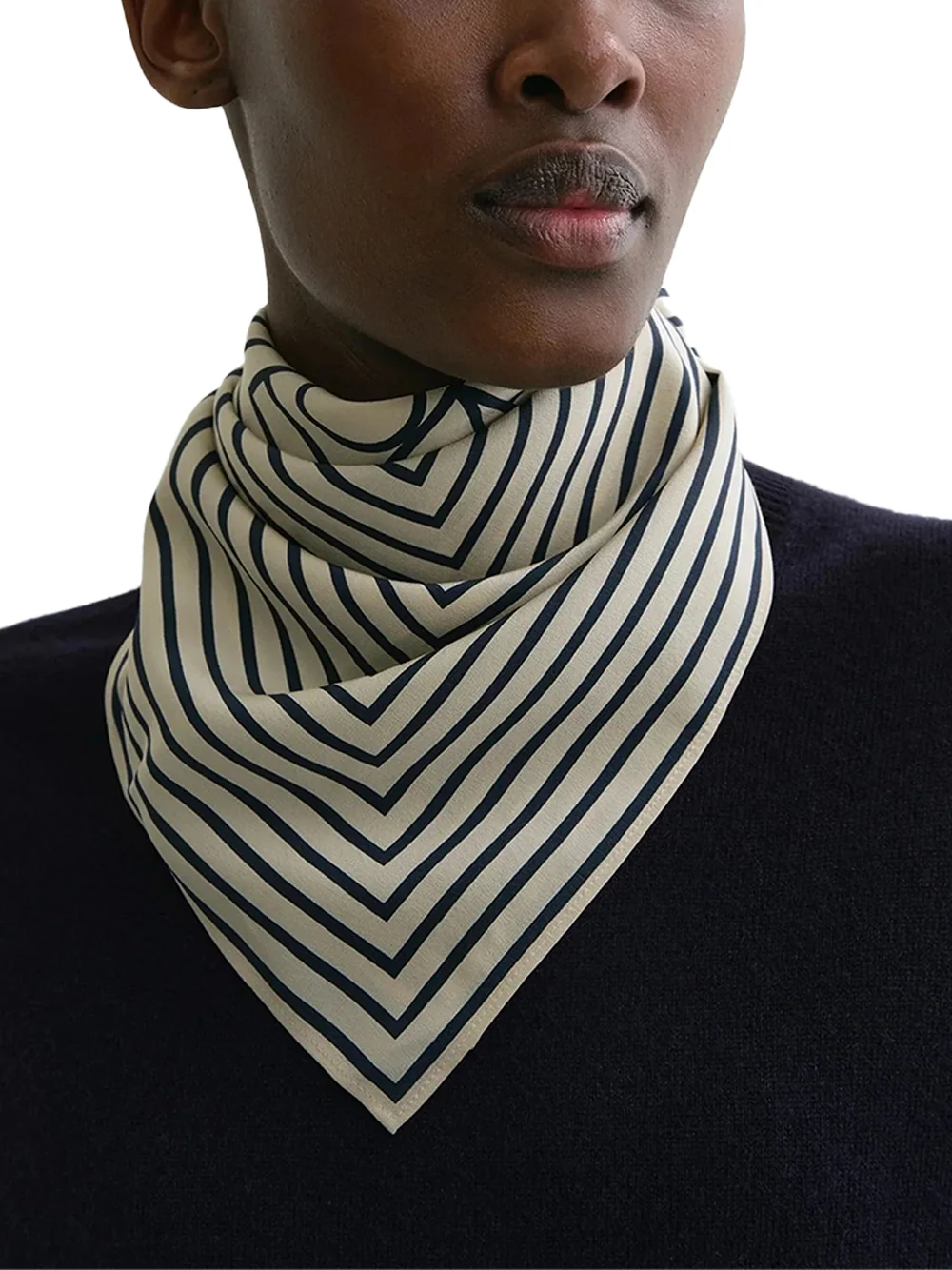 Toteme Silk Scarf Cream - Image 3