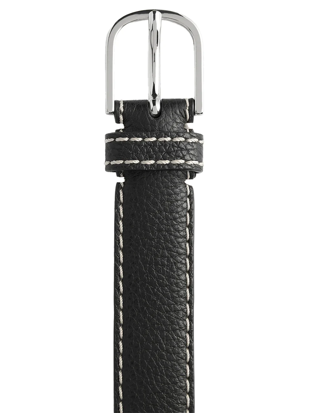 Toteme Slim Grained-leather Belt Black - Image 4