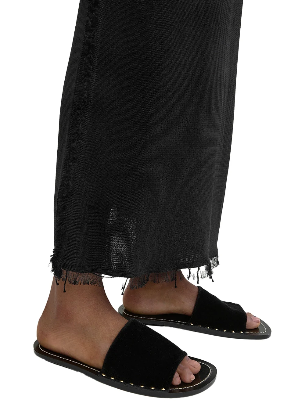 Toteme Studded Velvet Slides Black - Image 3