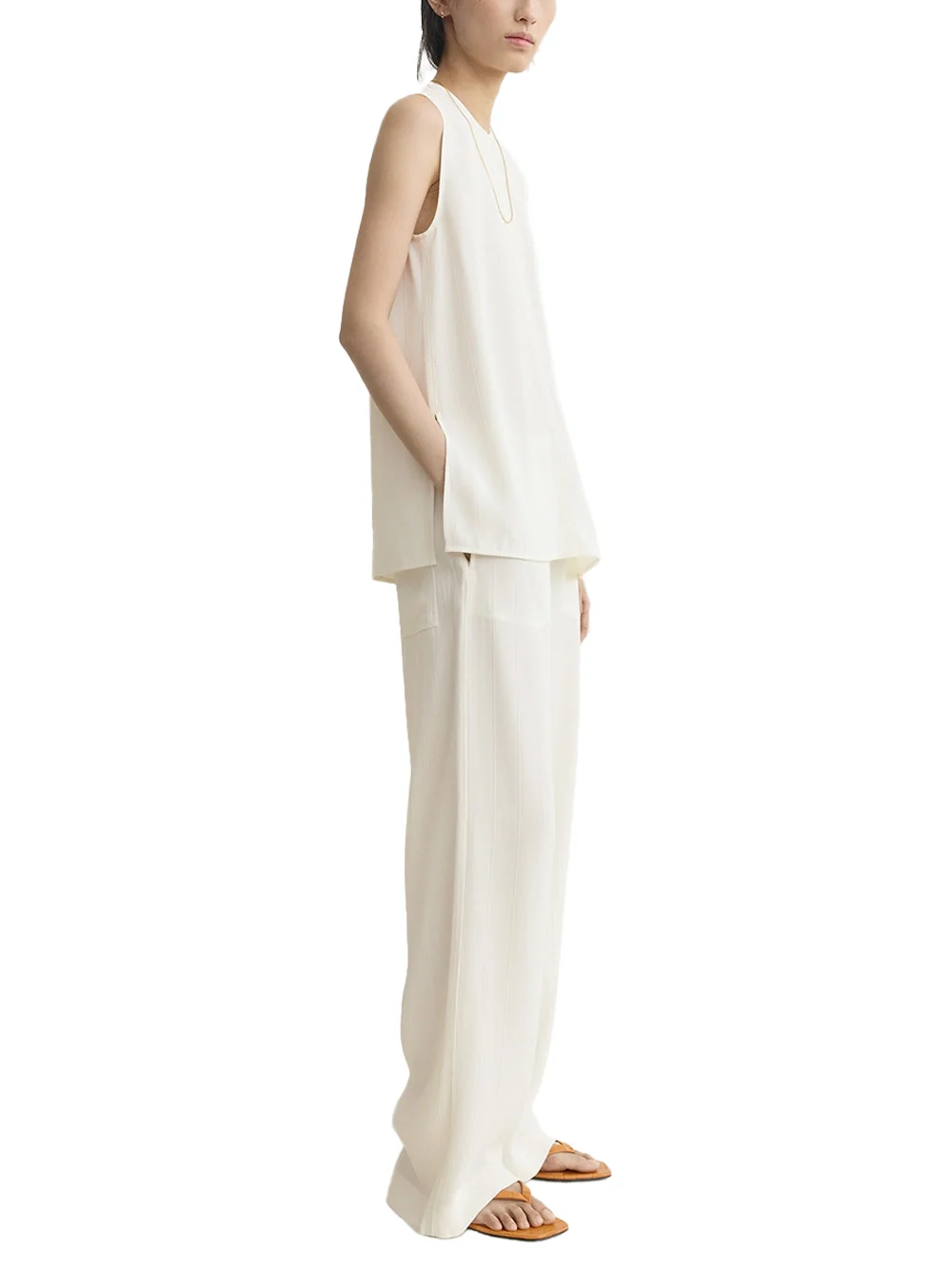Toteme Woven Stripe Top Meringue - Image 3