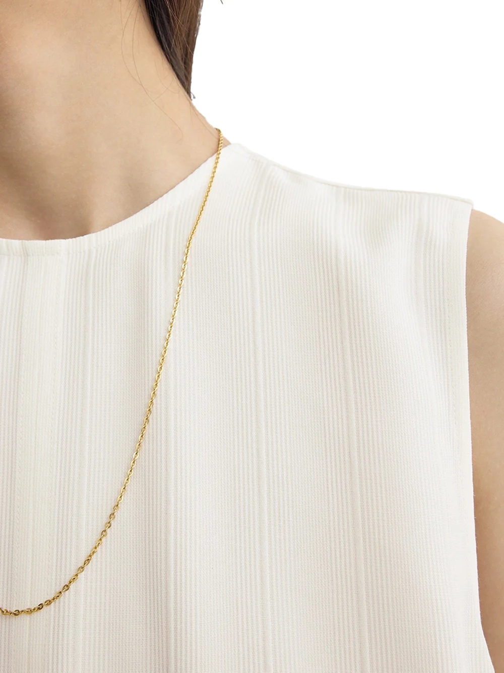 Toteme Woven Stripe Top Meringue - Image 5