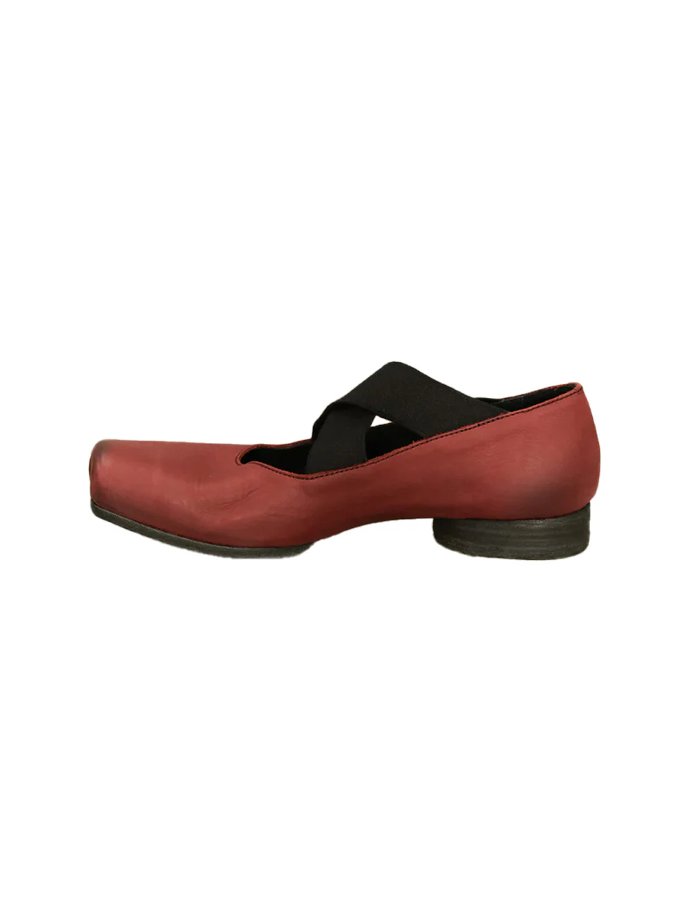 Uma Wang Red Leather Ballet Shoes - Image 4