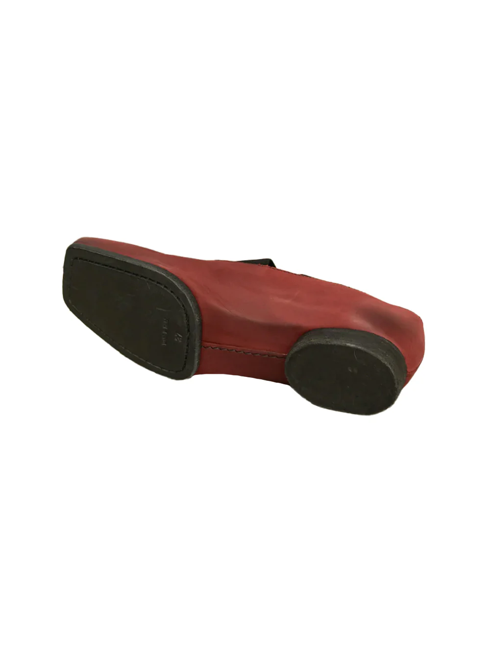 Uma Wang Red Leather Ballet Shoes - Image 7