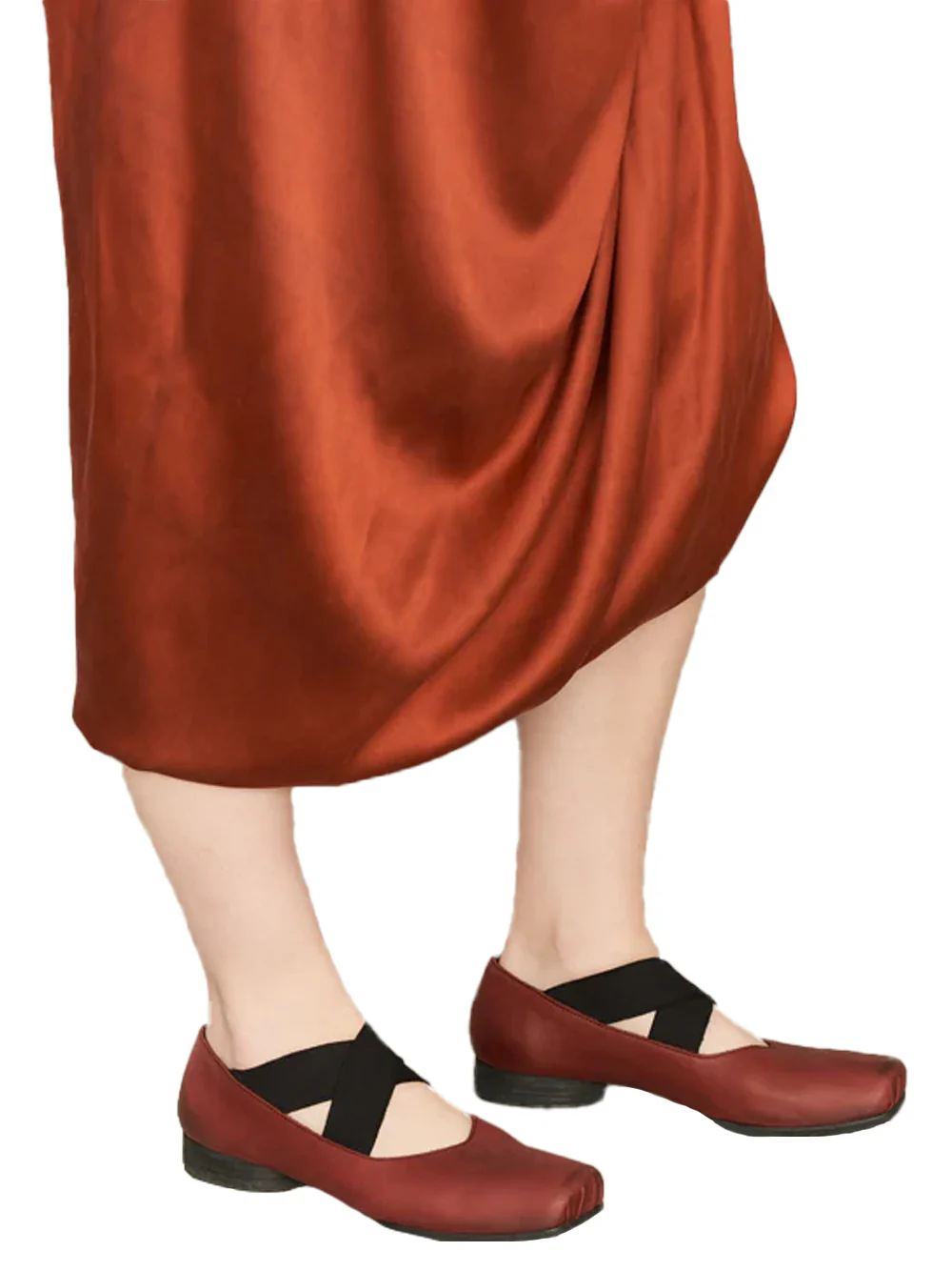 Uma Wang Red Leather Ballet Shoes - Image 8