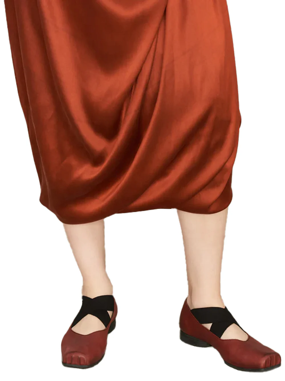 Uma Wang Red Leather Ballet Shoes - Image 9