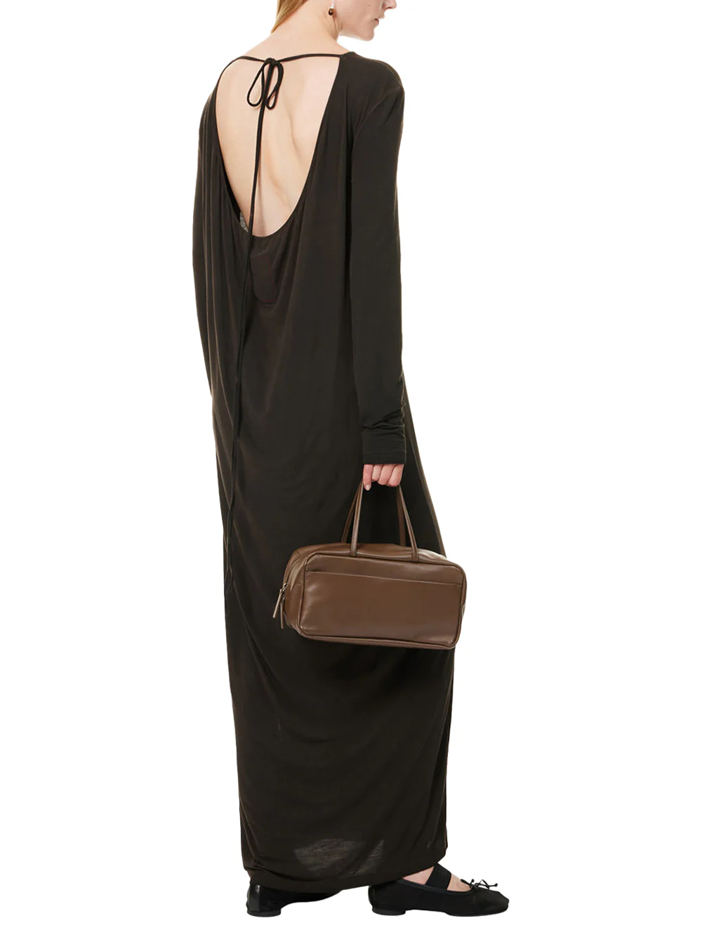 Uma Wang long-sleeve maxi dress Brown - Image 3
