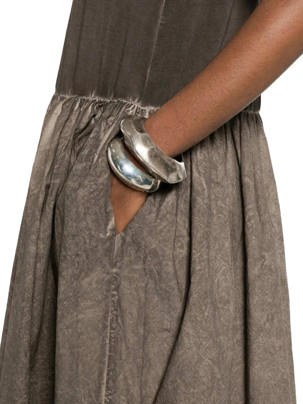 Uma Wang Duma Dress Grey Brown - Image 4