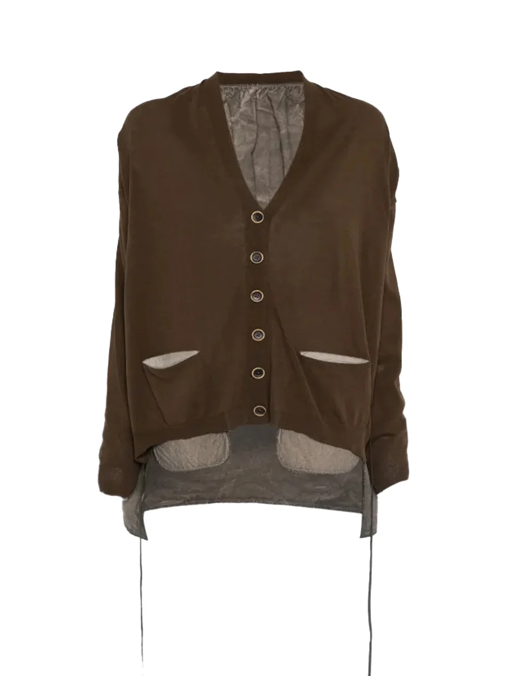 Uma Wang Front-Pocket Cardigan Brown