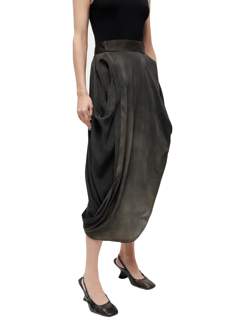 Uma Wang Gink Skirt Dark Grey - Image 3